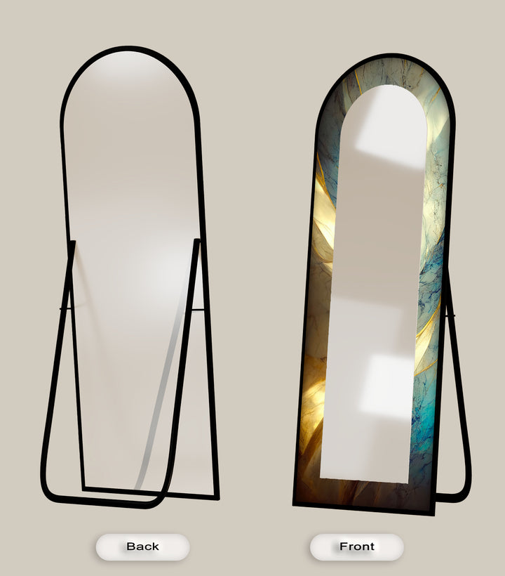 Marbled Sunrise Gradient – Floor Mirror
