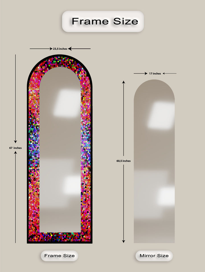 Kaleidoscope Bloom – Mosaik-Bodenspiegel 