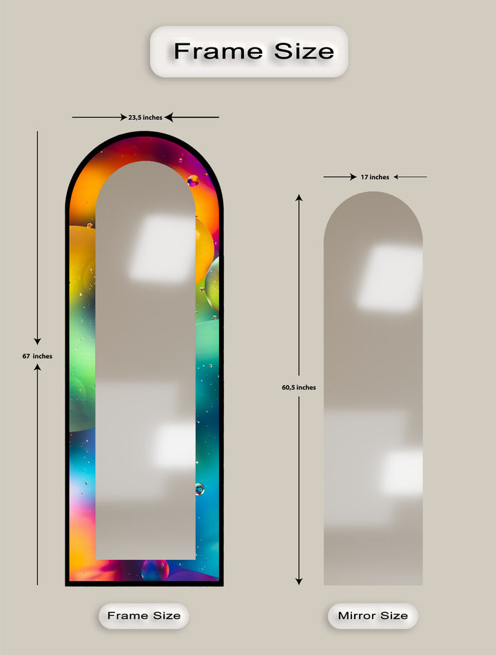 Vivid Color Spectrum - Abstract Floor Mirror