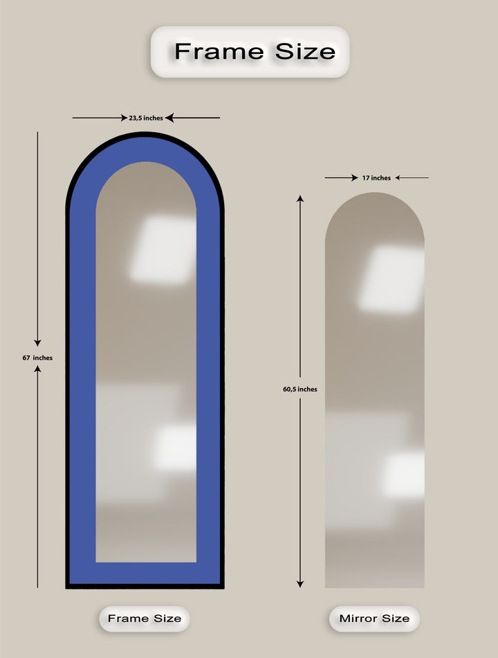Bold Blue - Full Lenght Floor Mirror