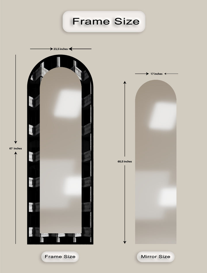 Urban Concrete Vision – Abstract Floor Mirror