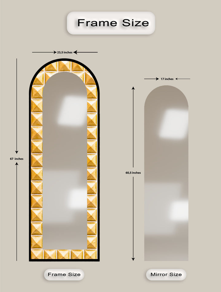 Goldene Pyramide - Mosaik-Bodenspiegel 