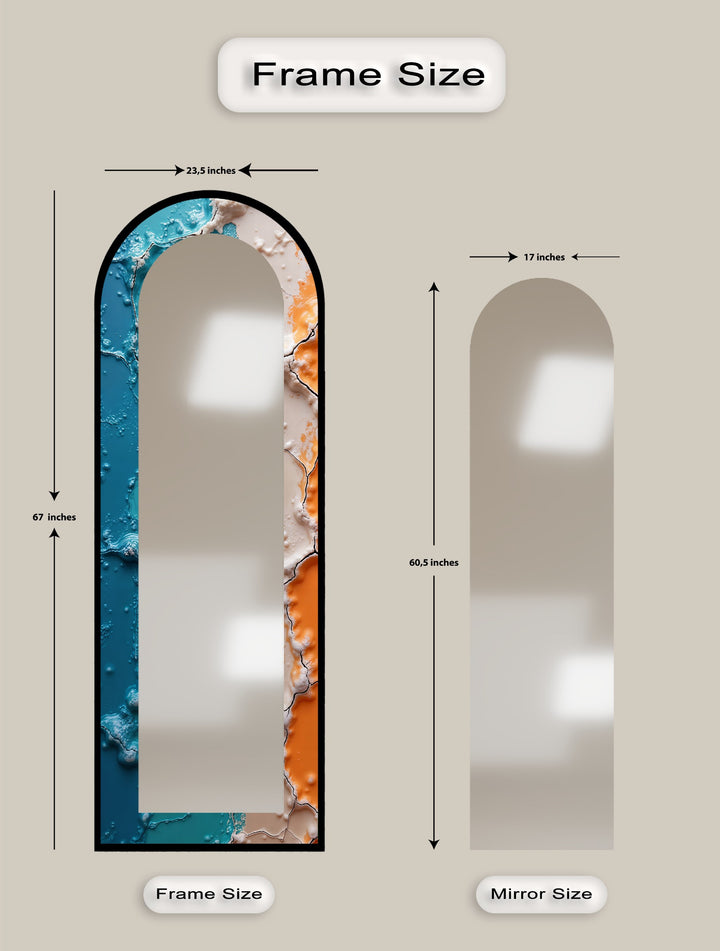 AquaCrack Fusion – Abstract Floor Mirror