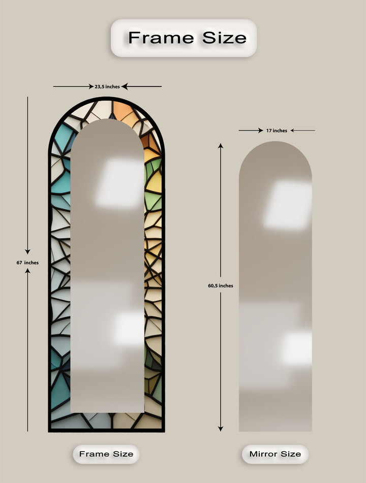 Soft Color Style – Mosaic Floor Mirror