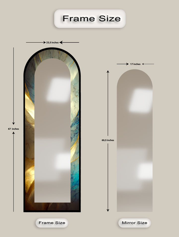 Marbled Sunrise Gradient – Floor Mirror