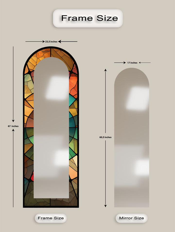 Warm getöntes Design – gebeizter Standspiegel 