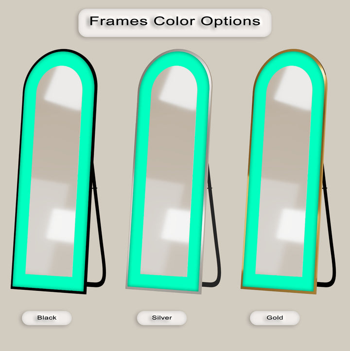Aqua Green - Abstract Floor Mirror