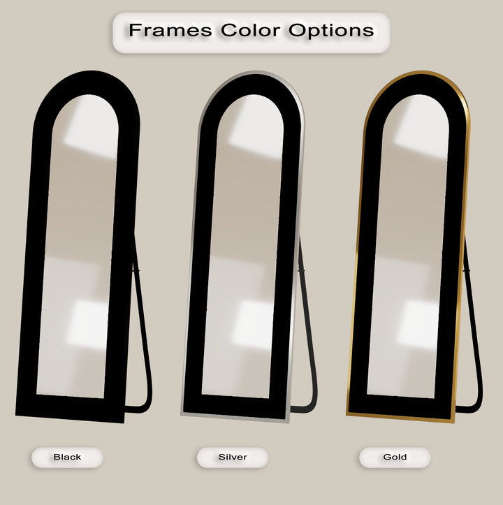 Minimalist Black - Abstract Floor Mirror