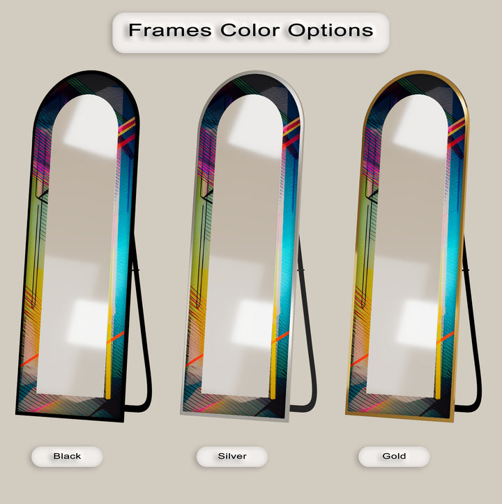 Color Block Geometric – Abstract Floor Mirror