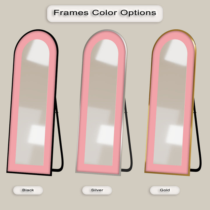 Soft Pink - Abstract Floor Mirror