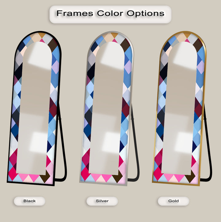 Color Pop Harlequin – Gebeizter Standspiegel 