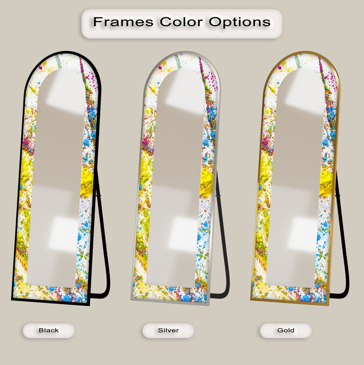 Colorburst Splash – Abstrakter Standspiegel 