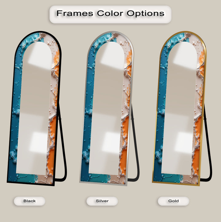 AquaCrack Fusion – Abstract Floor Mirror