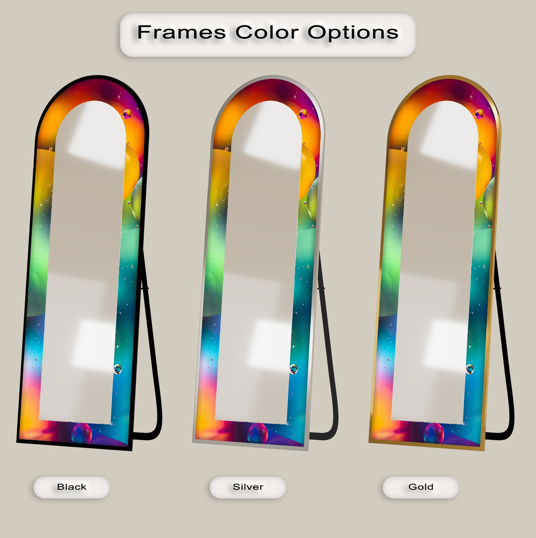 Vivid Color Spectrum - Abstract Floor Mirror