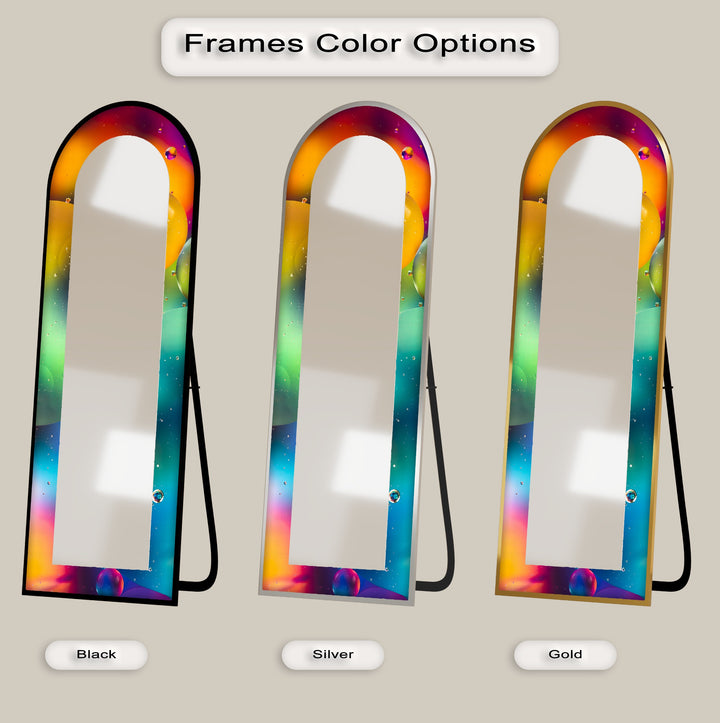 Vivid Color Spectrum - Abstract Floor Mirror