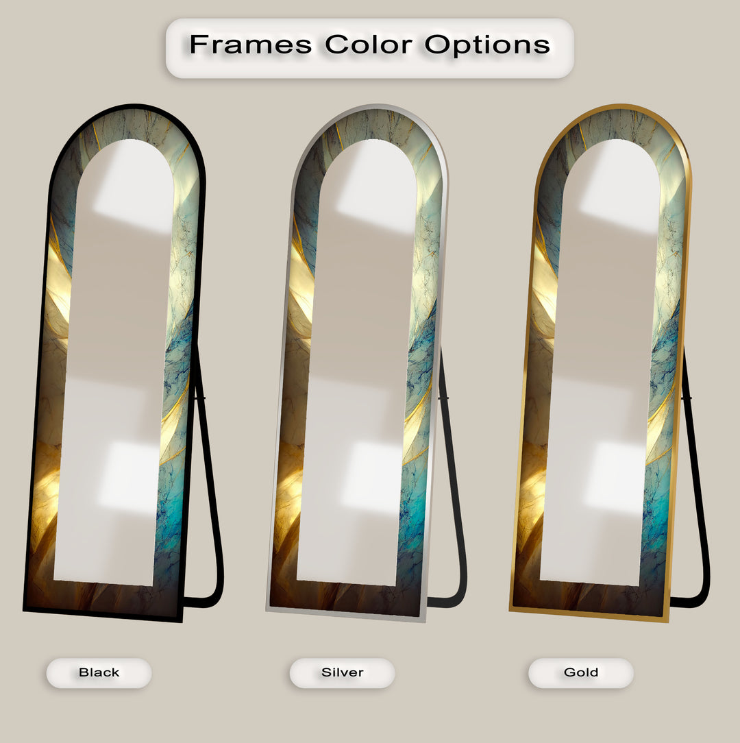 Marbled Sunrise Gradient – Floor Mirror