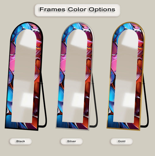 Neon Liquid Chrome – Stained Floor Mirror - MyPhotoStation