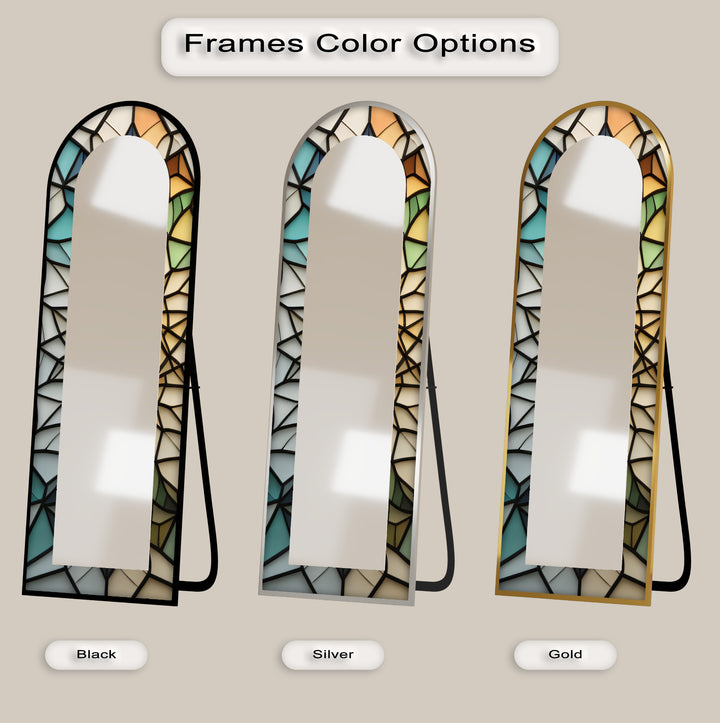 Soft Color Style – Mosaic Floor Mirror