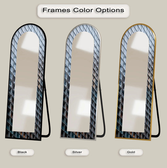 Textured Ice Cube – Stained Floor Mirror - MyPhotoStation