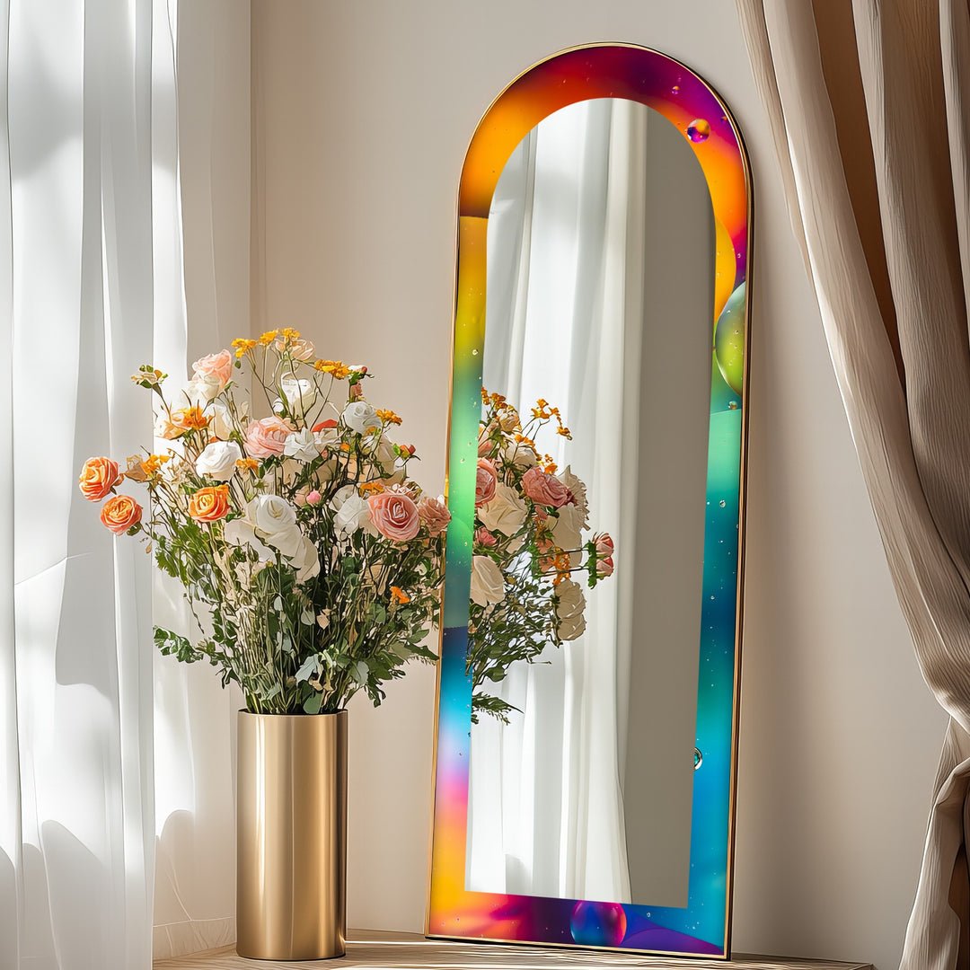 Vivid Color Spectrum - Abstract Floor Mirror