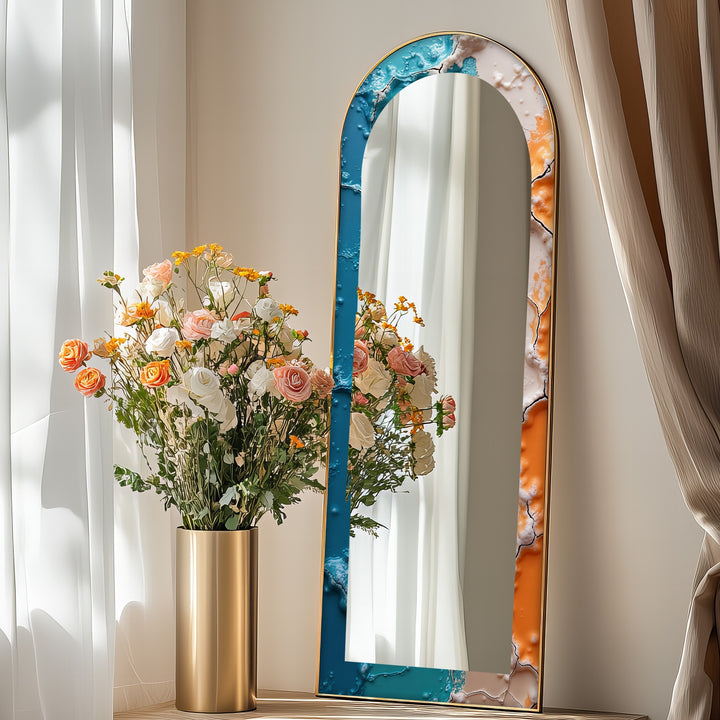 AquaCrack Fusion – Abstract Floor Mirror
