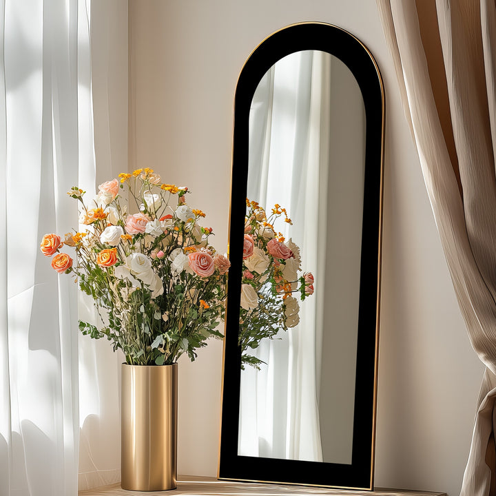 Minimalist Black - Abstract Floor Mirror