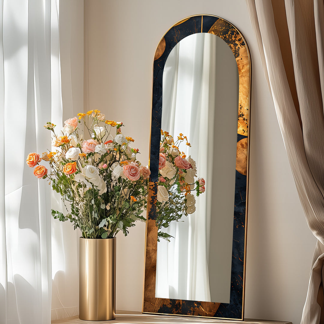 Black and Gold Marble - Full Lenght Floor Mirror