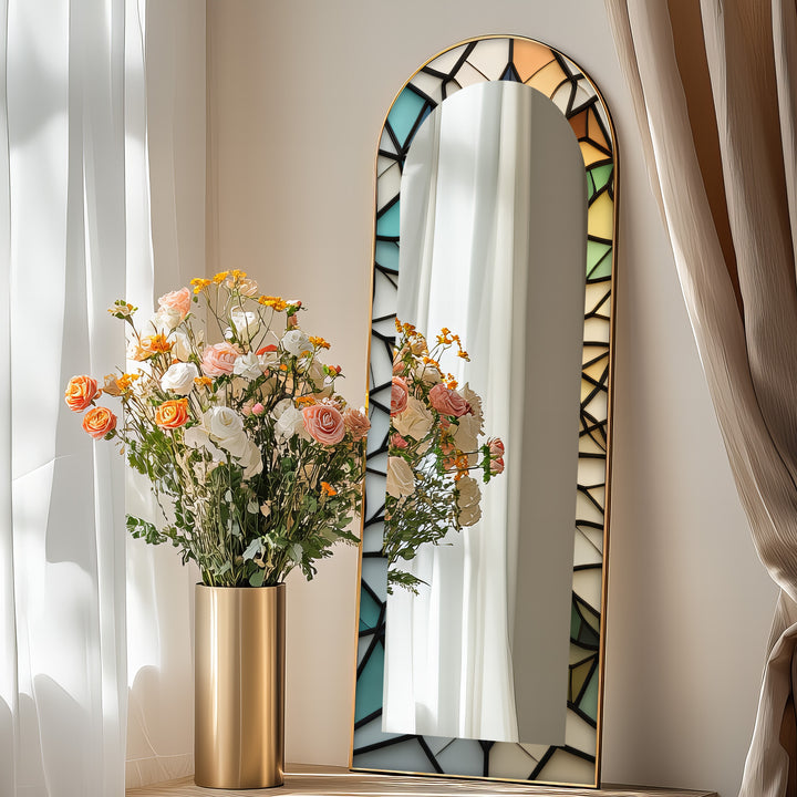 Soft Color Style – Mosaic Floor Mirror