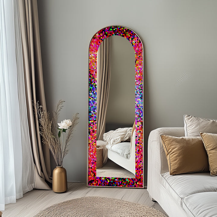 Kaleidoscope Bloom – Mosaik-Bodenspiegel 