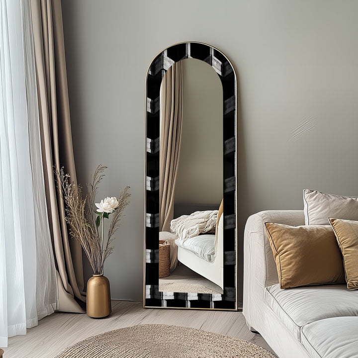 Urban Concrete Vision – Abstract Floor Mirror