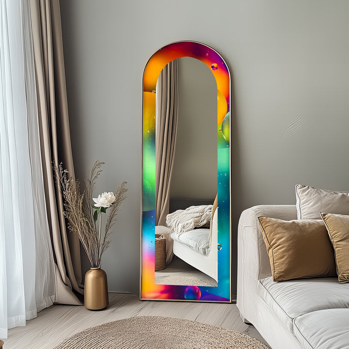 Vivid Color Spectrum - Abstract Floor Mirror
