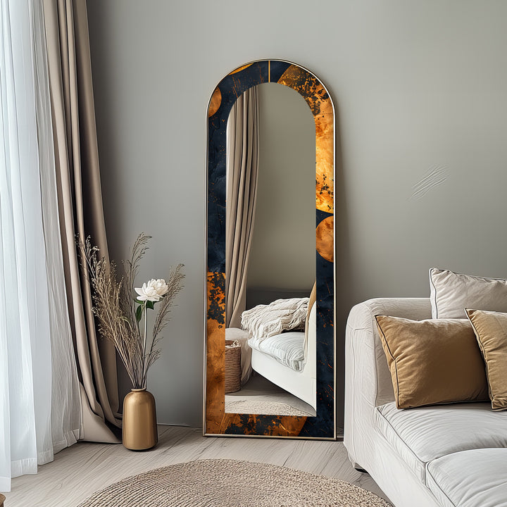 Black and Gold Marble - Full Lenght Floor Mirror