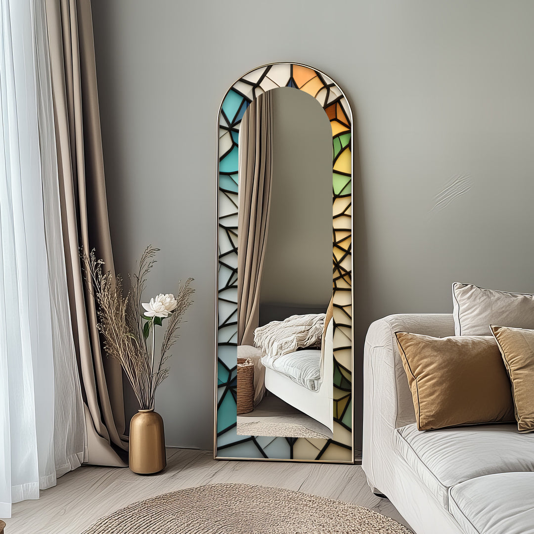 Soft Color Style – Mosaic Floor Mirror