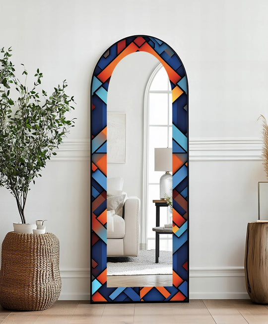 Geometric Patterned - Full Lenght Floor Mirror - MyPhotoStation