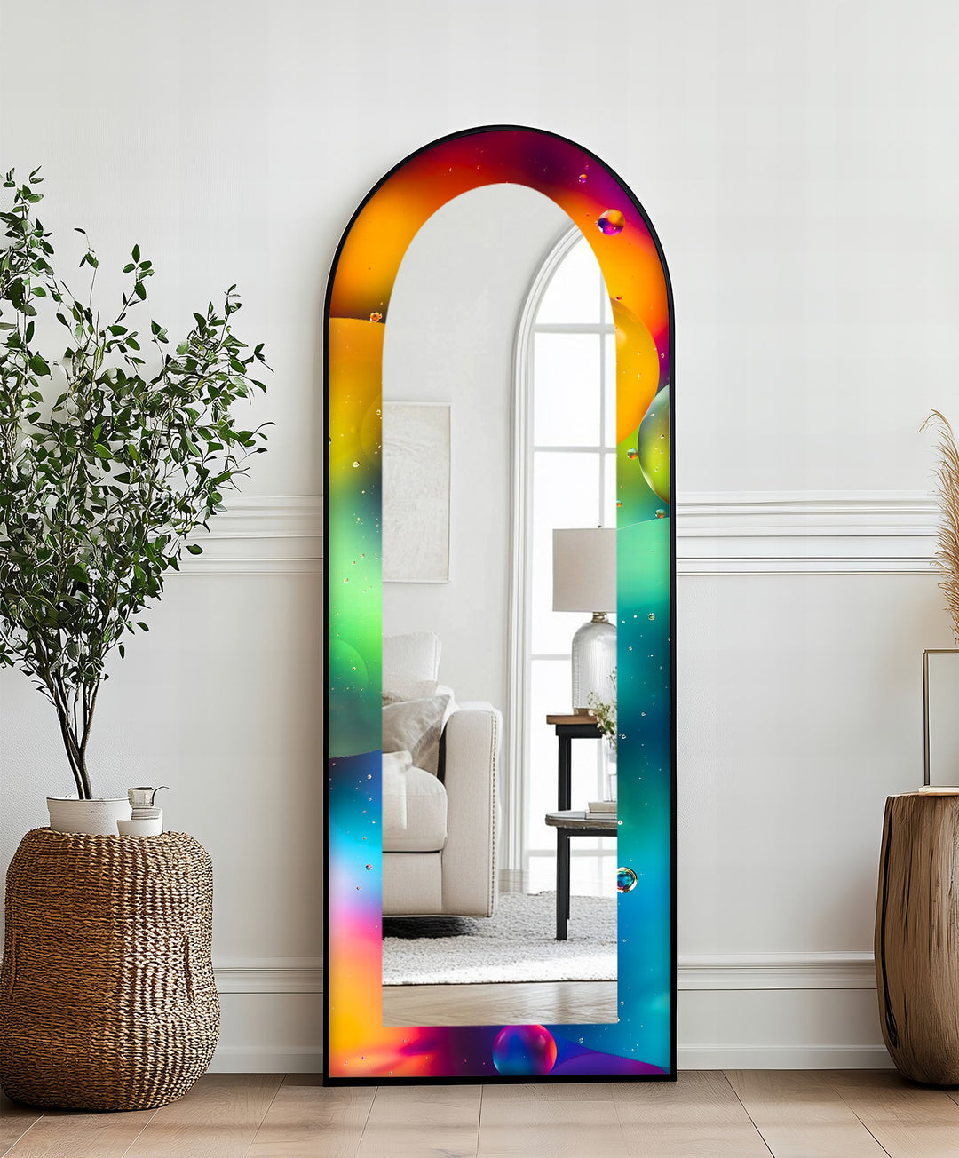 Vivid Color Spectrum - Abstract Floor Mirror