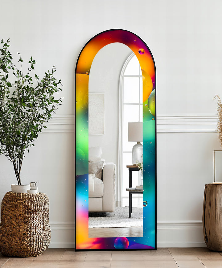 Vivid Color Spectrum - Abstract Floor Mirror