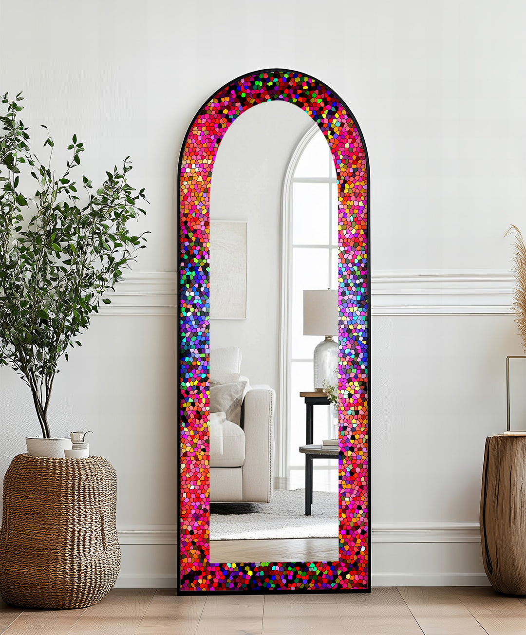 Kaleidoscope Bloom – Mosaik-Bodenspiegel 