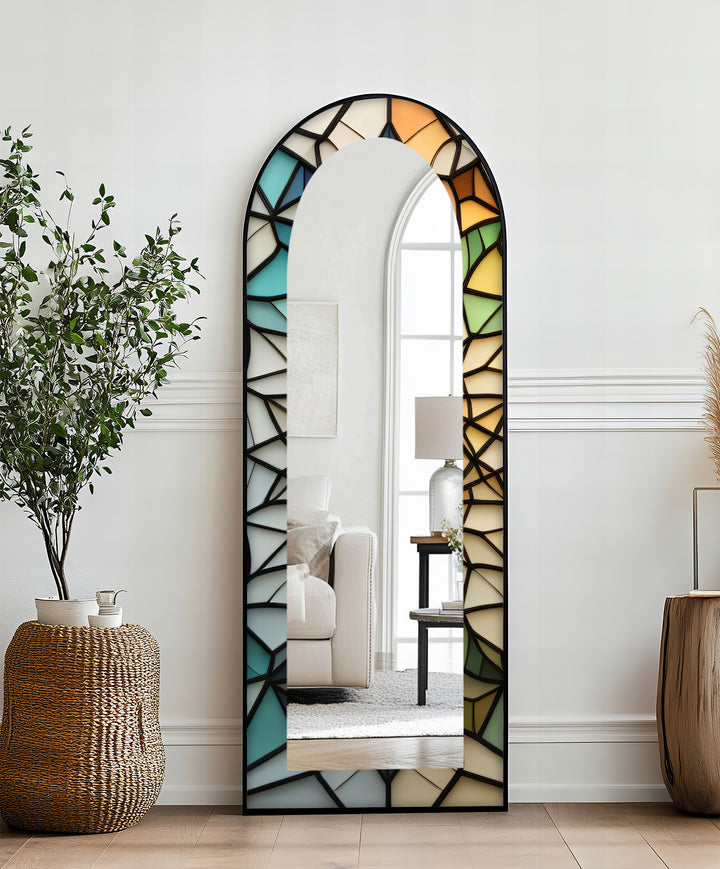 Soft Color Style – Mosaic Floor Mirror