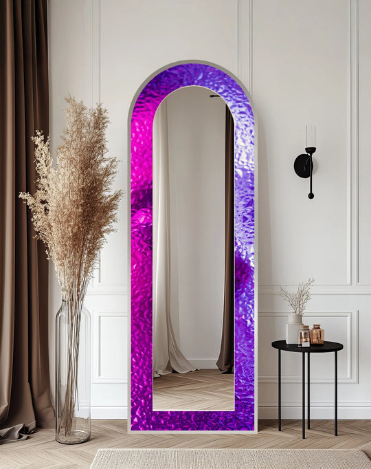 Amethyst Glow - Abstract Floor Mirror - MyPhotoStation