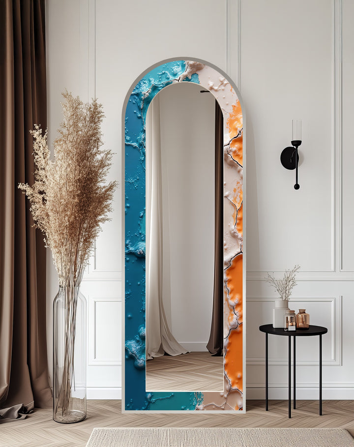 AquaCrack Fusion – Abstract Floor Mirror