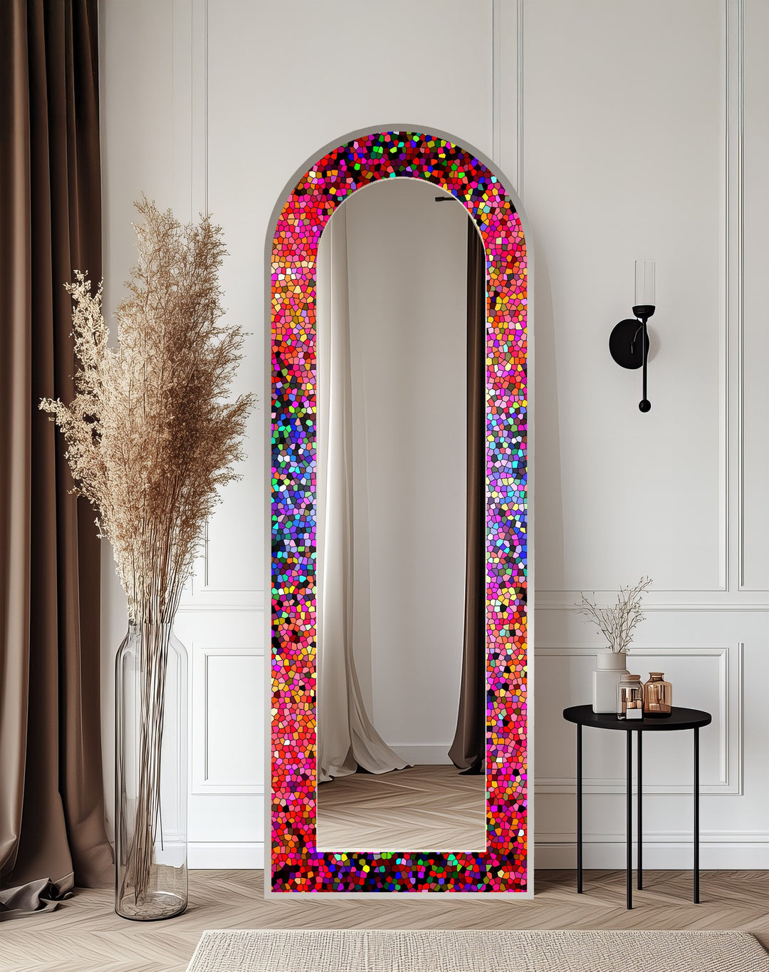 Kaleidoscope Bloom – Mosaik-Bodenspiegel 