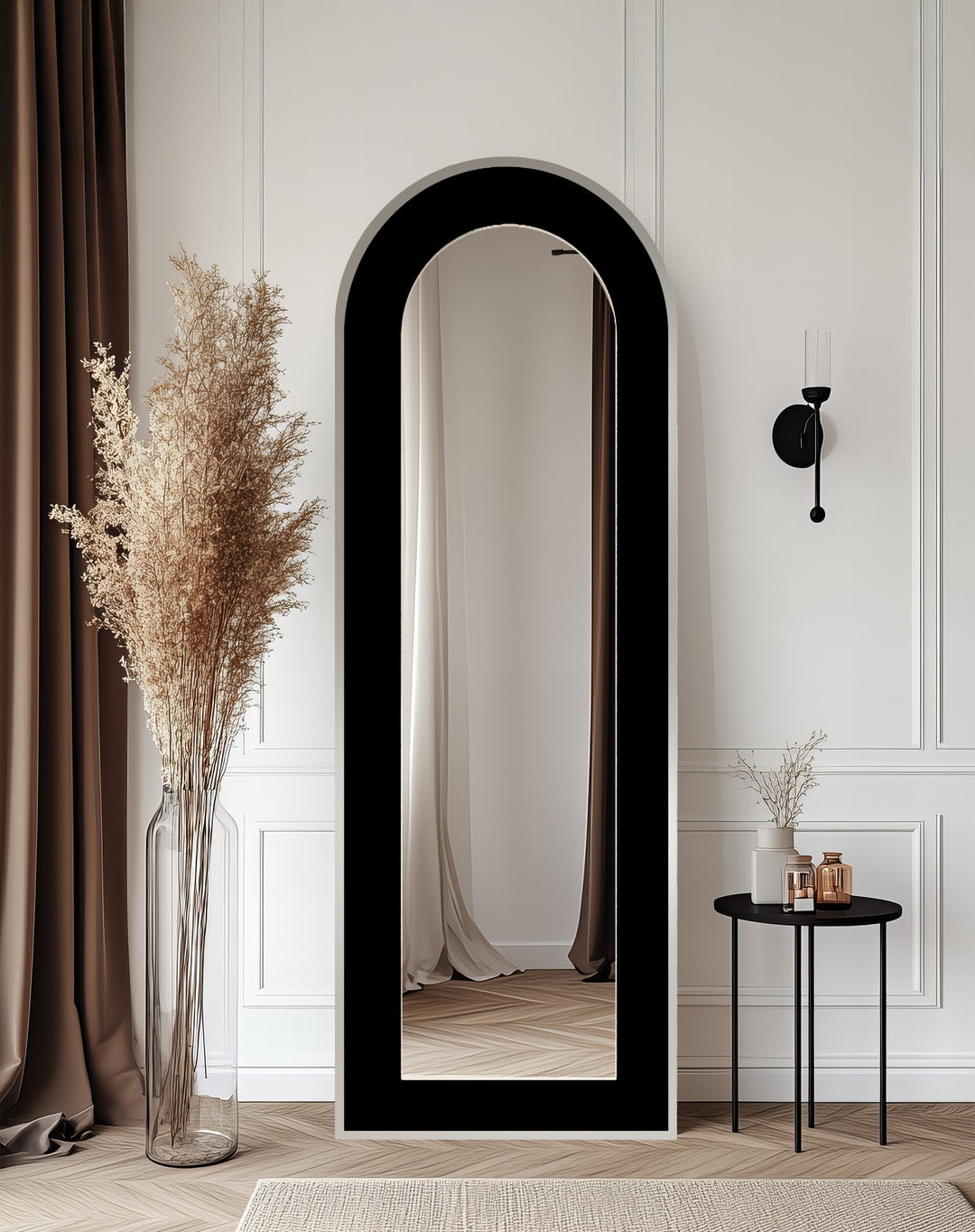 Minimalist Black - Abstract Floor Mirror
