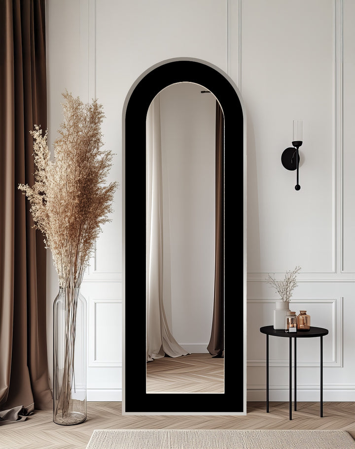 Minimalist Black - Abstract Floor Mirror