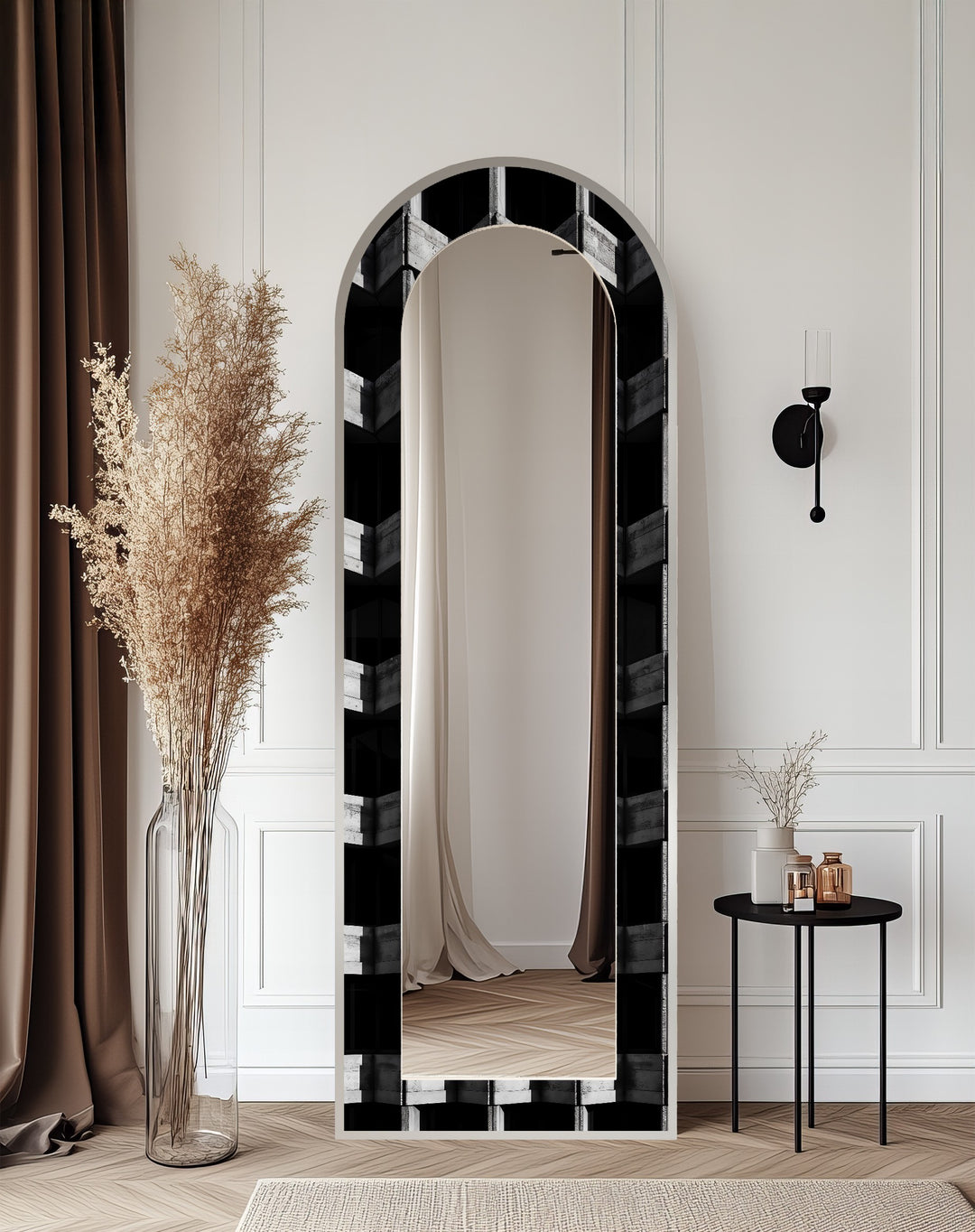 Urban Concrete Vision – Abstract Floor Mirror