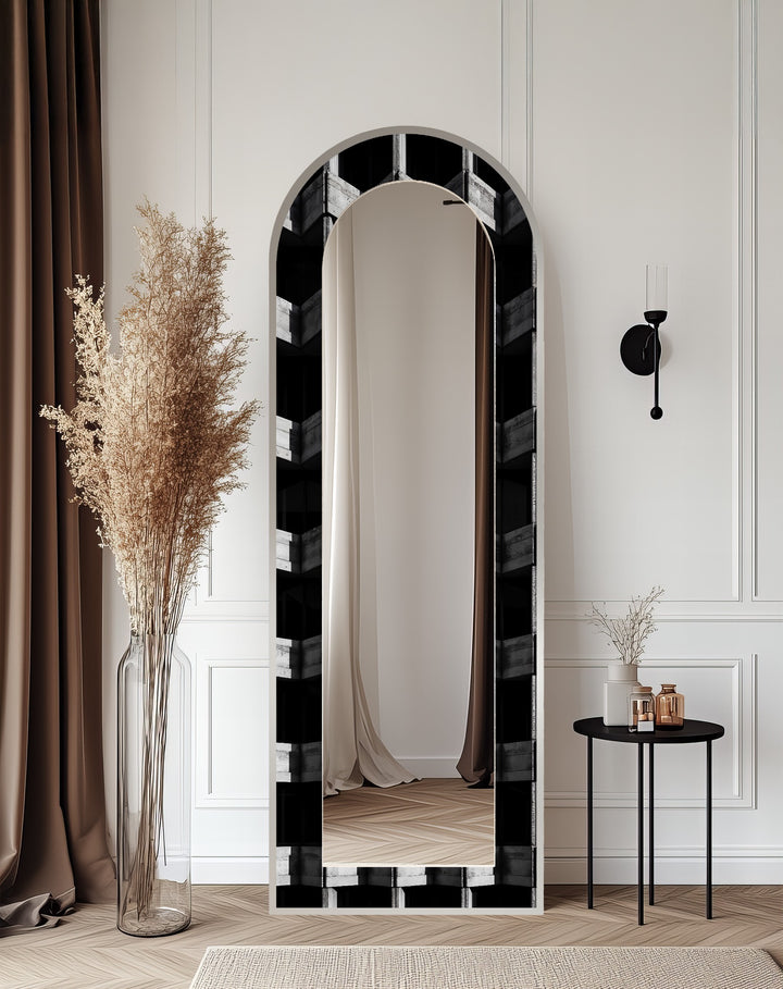 Urban Concrete Vision – Abstract Floor Mirror