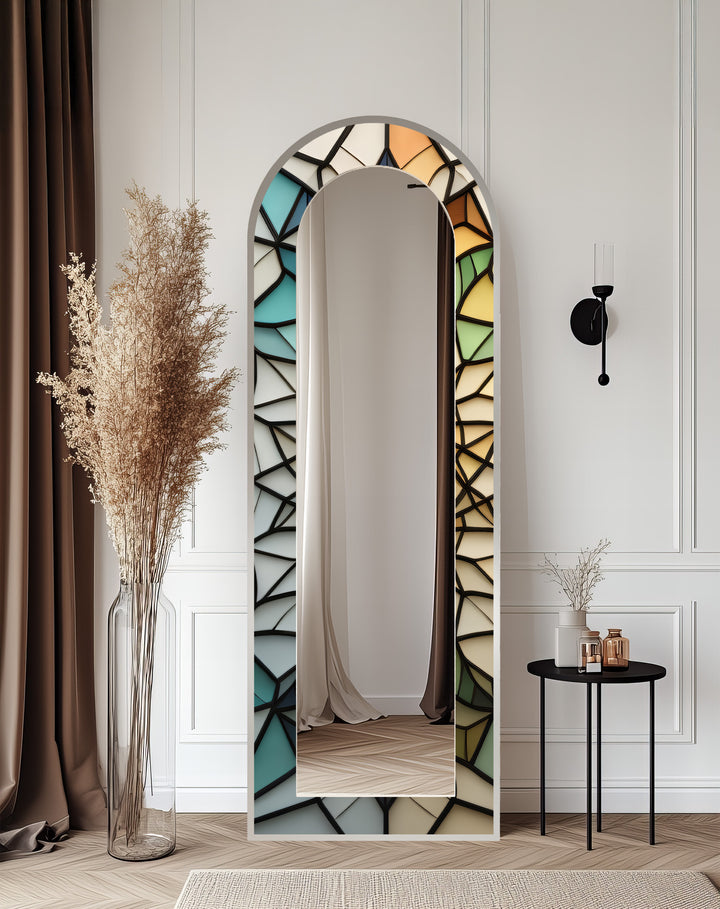 Soft Color Style – Mosaic Floor Mirror