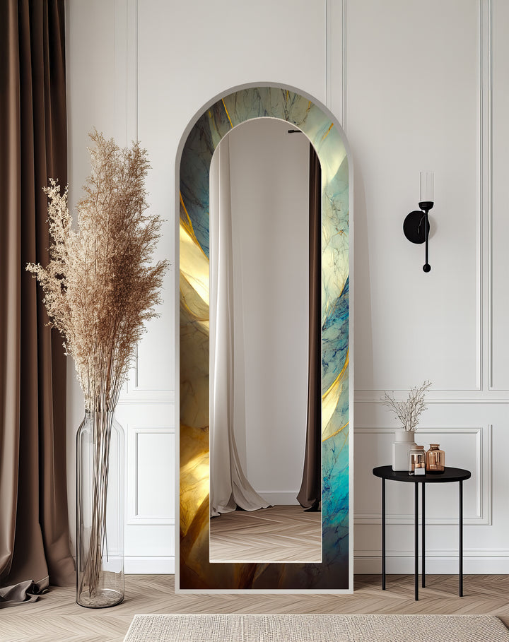 Marbled Sunrise Gradient – Floor Mirror