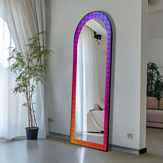 PixelGlow Spectrum – Full-Lenght Stained Floor Mirror - MyPhotoStation