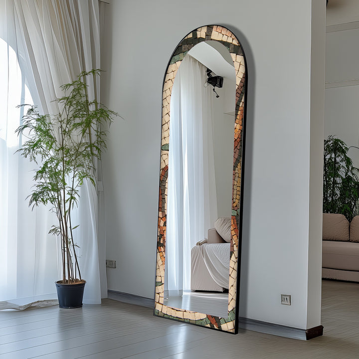 Tuscan Mosaic – Rustic Mosaic Floor Mirror