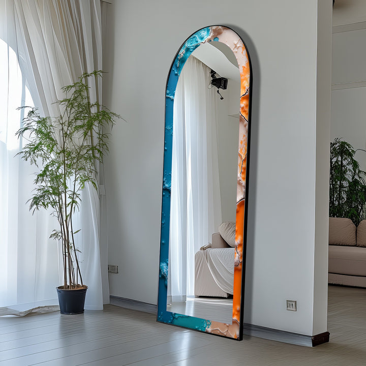 AquaCrack Fusion – Abstract Floor Mirror